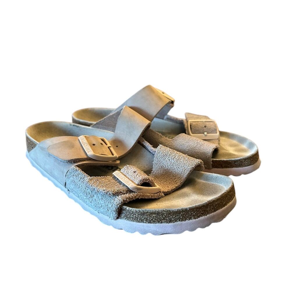 BIRKENSTOCK Women's Arizona Sandals EU 37 US 6 6.5 Pink Light Rose Suede Nubuck